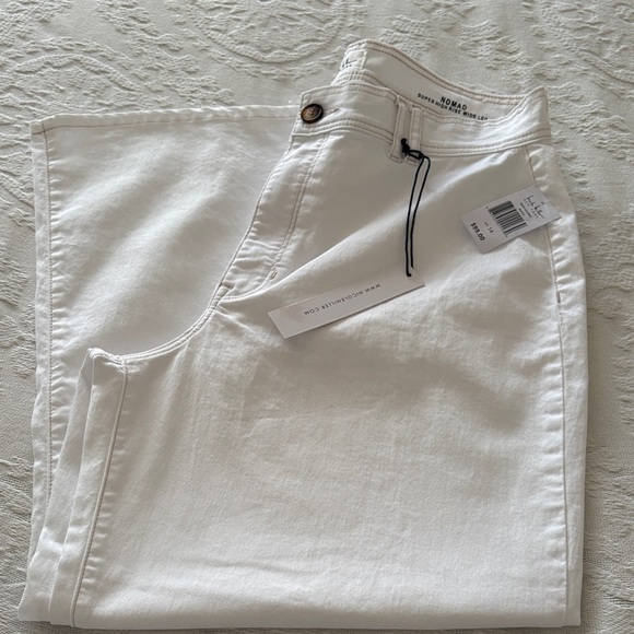 BNWT Elegant White Women's Nomad Super High Rise Wide Leg by Nicole Miller - Picture 9 of 10